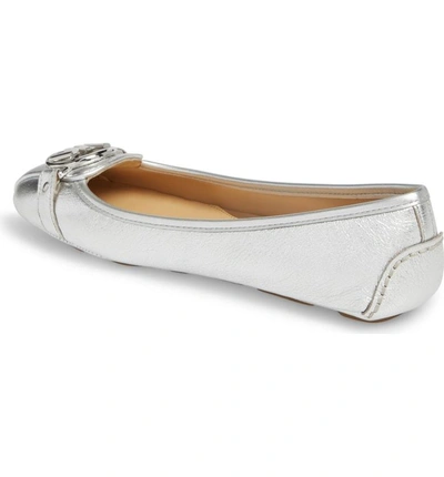 Shop Michael Michael Kors 'fulton' Moccasin In Silver Leather