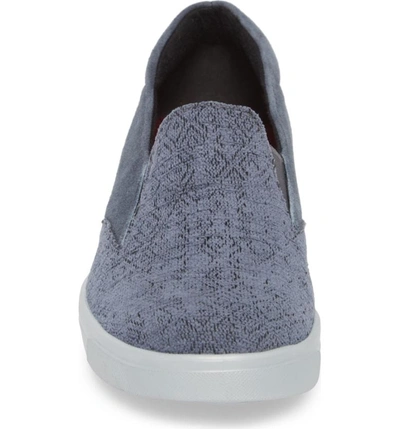 Shop Munro Lulu Slip-on Sneaker In Blue Fabric