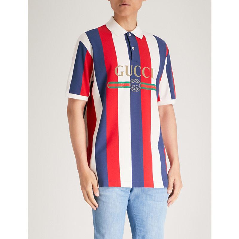 gucci logo baiadera polo