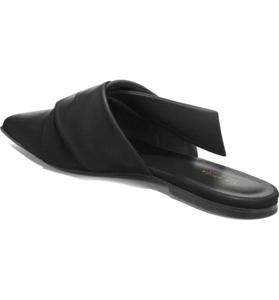 Shop Via Spiga Birgit Pointy Toe Mule In Black Leather