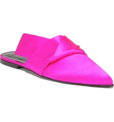 Shop Via Spiga Birgit Pointy Toe Mule In Fuchsia Fabric