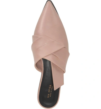 Shop Via Spiga Birgit Pointy Toe Mule In Sand Leather