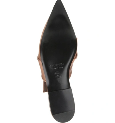 Shop Via Spiga Birgit Pointy Toe Mule In Sand Leather