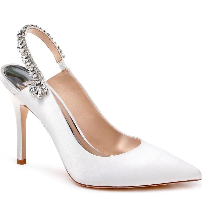 badgley mischka paxton pointy toe slingback pump