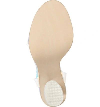 Shop Jeffrey Campbell Clear Heel Sandal In Clear Iridescent Vinyl