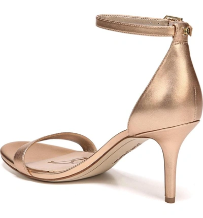 Shop Sam Edelman 'patti' Ankle Strap Sandal In Golden Copper Leather