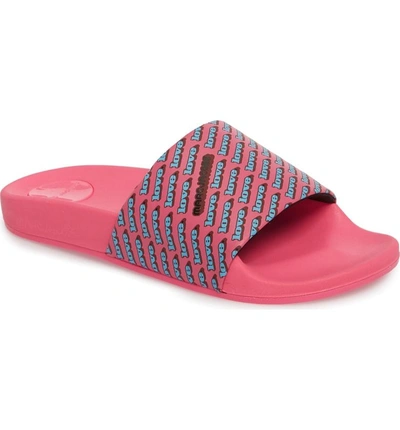 Shop Marc Jacobs Love Slide Sandal In Fuchsia Multi