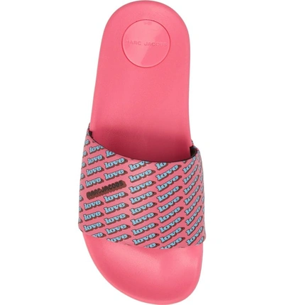Shop Marc Jacobs Love Slide Sandal In Fuchsia Multi