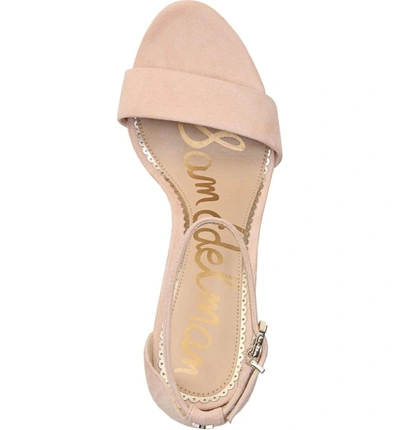 Shop Sam Edelman Yaro Ankle Strap Sandal In Seashell Pink Suede