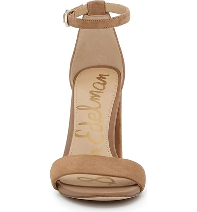 Shop Sam Edelman Yaro Ankle Strap Sandal In Golden Caramel Suede