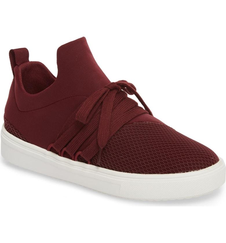 steve madden burgundy sneakers