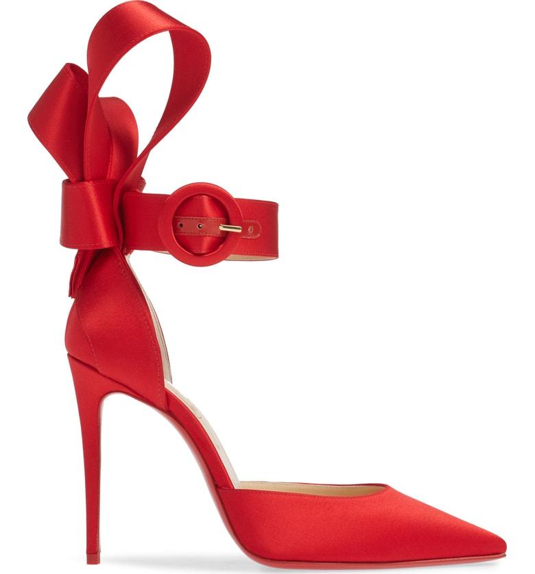 raissa bow ankle strap pump