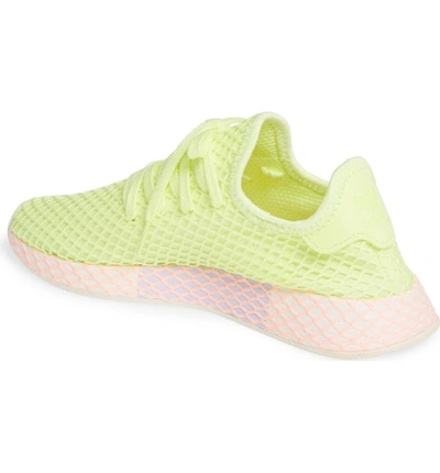 Shop Adidas Originals Deerupt Runner Sneaker In Glow/ Glow/ Clear Lilac