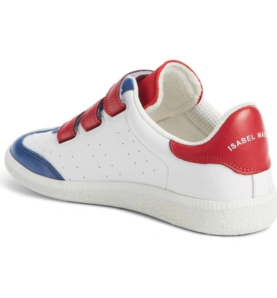 Shop Isabel Marant Beth Sneaker In White/ Blue/ Red