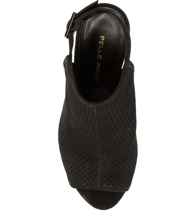 Shop Pelle Moda Paityn Platform Sandal In Black Nubuck