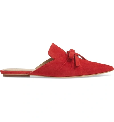 Shop Etienne Aigner Alana Mule In Crimson Suede