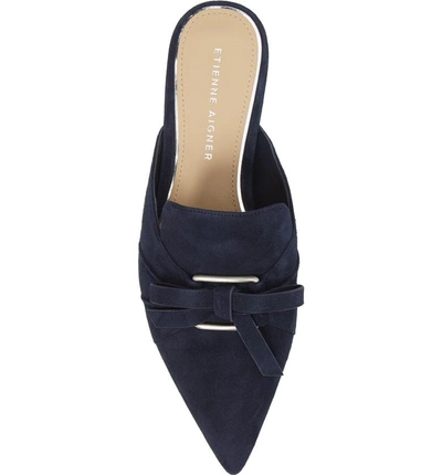 Shop Etienne Aigner Alana Mule In Navy Suede