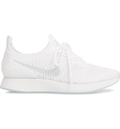 Shop Nike Air Zoom Mariah Flyknit Racer Sneaker In White/ Pure Platinum