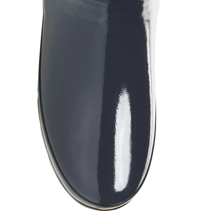 Shop Hunter Original Refined High Gloss Quilted Rain Boot In Dark Slate