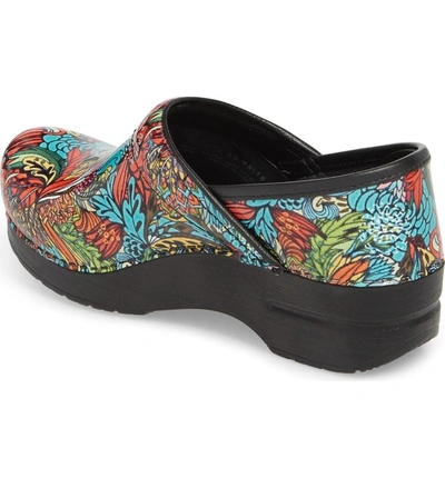 Shop Dansko Professional Clog In Deco Floral Patent Leather