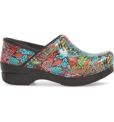 Shop Dansko Professional Clog In Deco Floral Patent Leather