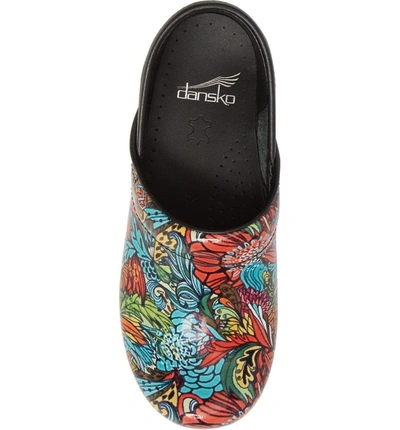 Shop Dansko Professional Clog In Deco Floral Patent Leather