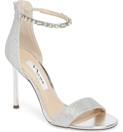 Shop Nina Deena Embellished Sandal In Silver Metallic