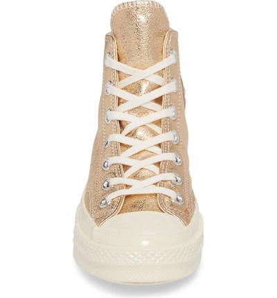 Shop Converse Chuck Taylor All Star Heavy Metal 70 High Top Sneaker In Gold Leather
