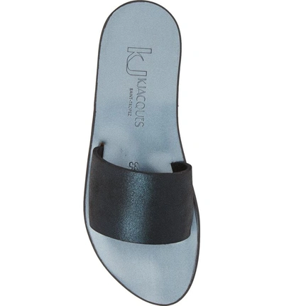 Shop Kjacques K. Jacques St. Tropez Arezzo Slide Sandal In Azul Noce Leather