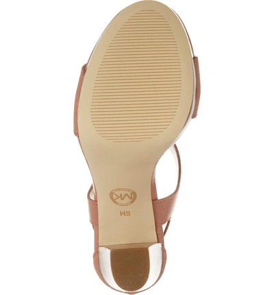 Shop Michael Michael Kors 'berkley' T-strap Sandal In Terra Leather