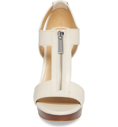 Shop Michael Michael Kors 'berkley' T-strap Sandal In Ecru Leather
