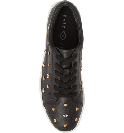 Shop Katy Perry The Dylan Embellished Platform Sneaker In Black