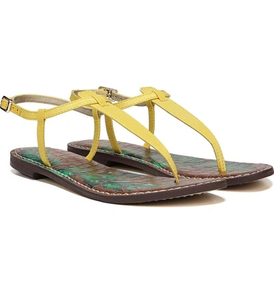 Shop Sam Edelman Gigi Sandal In Bright Yellow Silk