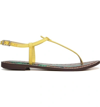 Shop Sam Edelman Gigi Sandal In Bright Yellow Silk