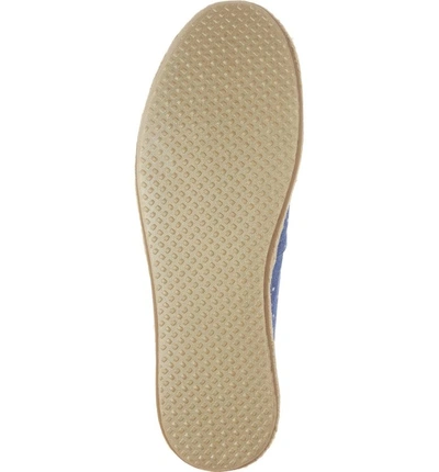 Shop Toms Deconstructed Alpargata Slip-on In Blue Dot Fabric