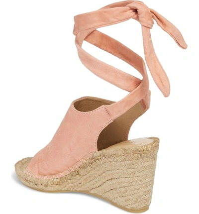 Shop Etienne Aigner Vie Espadrille Wedge Sandal In Blush Suede