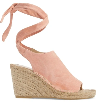 Shop Etienne Aigner Vie Espadrille Wedge Sandal In Blush Suede