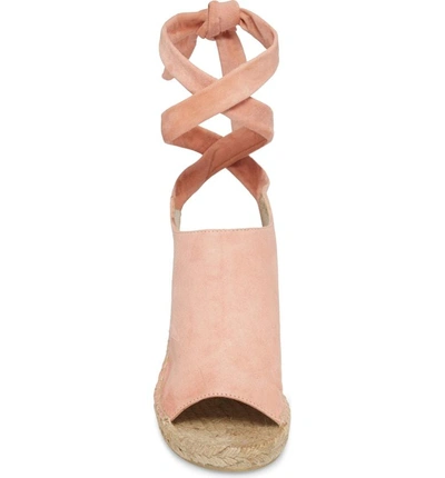 Shop Etienne Aigner Vie Espadrille Wedge Sandal In Blush Suede