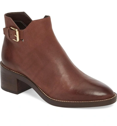 Shop Cole Haan Harrington Grand Buckle Bootie In Chocolate Leather