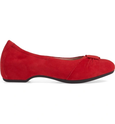 Shop Dansko Lina Bow Pump In Red Suede