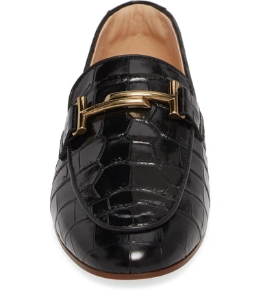 Shop Tod's Double-t Printed Loafer In Black