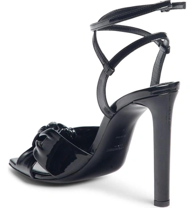 Shop Saint Laurent Amy Knot Sandal In Black