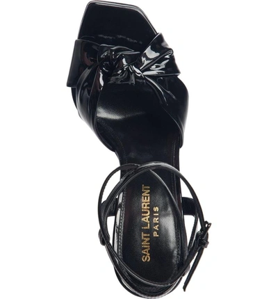 Shop Saint Laurent Amy Knot Sandal In Black