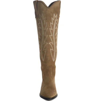 Shop Isabel Marant Denzy Pull-on Western Boot In Taupe