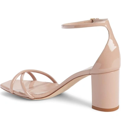 Shop Saint Laurent Loulou Ankle Strap Sandal In Nude Rose