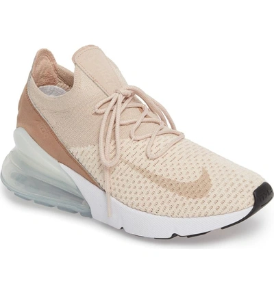 Shop Nike Air Max 270 Flyknit Sneaker In Guava Ice/ Beige/ Desert Dust