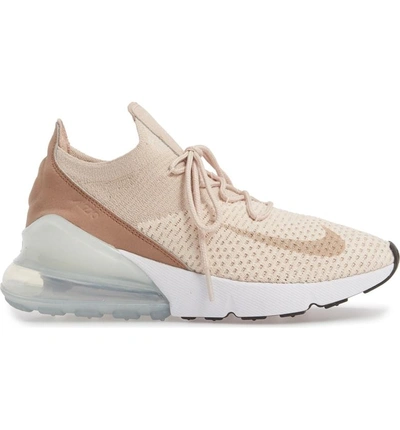 Shop Nike Air Max 270 Flyknit Sneaker In Guava Ice/ Beige/ Desert Dust