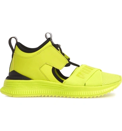 Shop Puma By Rihanna Avid Sneaker In Lime Punch/ Black/ Lime Punch