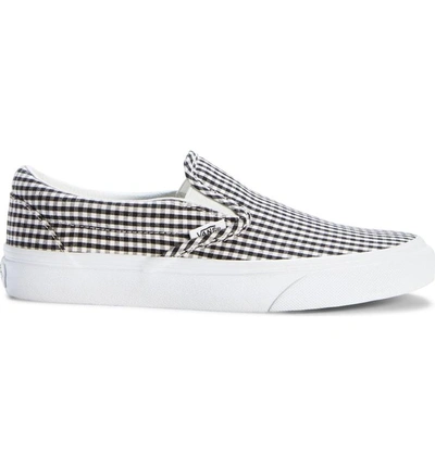 Shop Vans Classic Slip-on Sneaker In Black/ True White Gingham