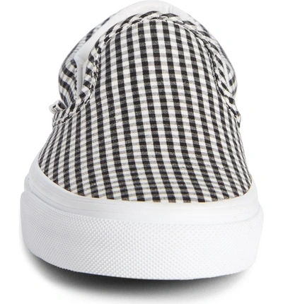 Shop Vans Classic Slip-on Sneaker In Black/ True White Gingham